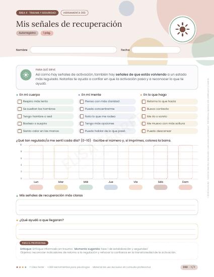 Ficha del área Trauma y seguridad